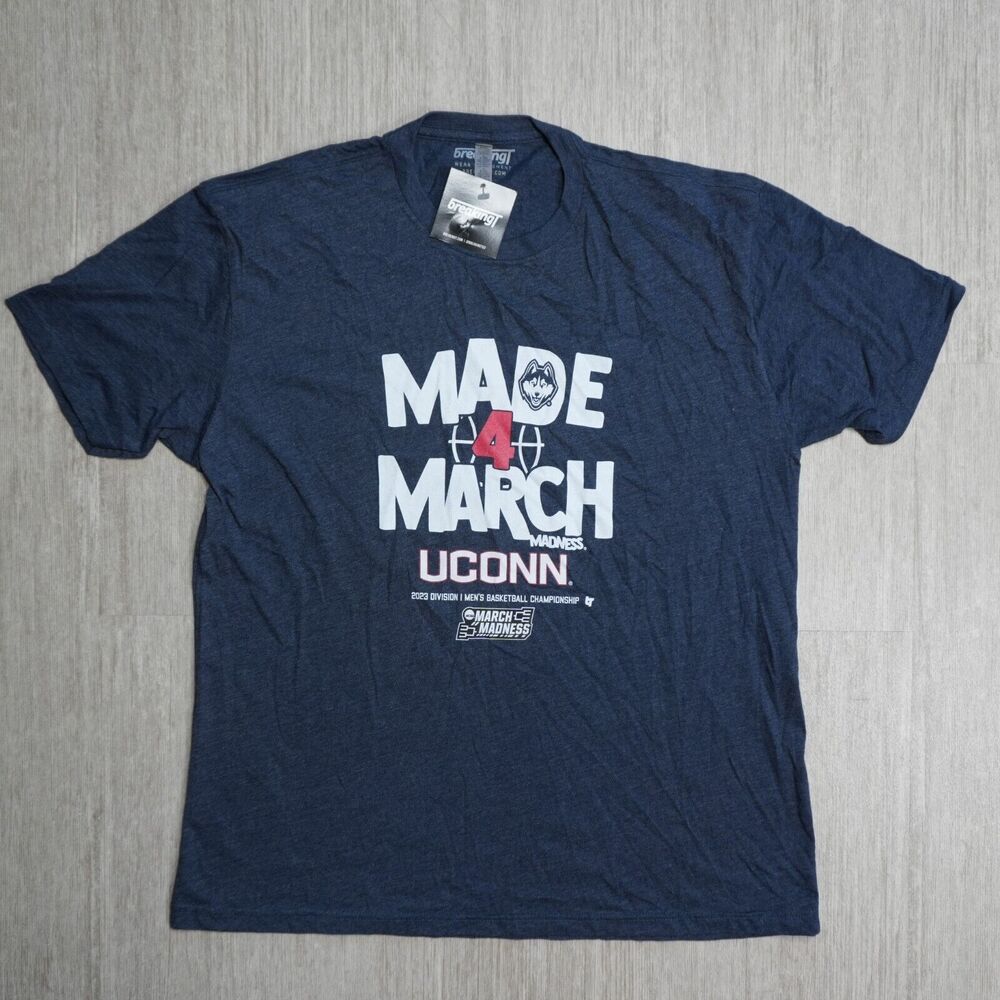 UCONN Huskies Mens Shirt XL NEW March Madness 2023 Championship BREAKING Blue